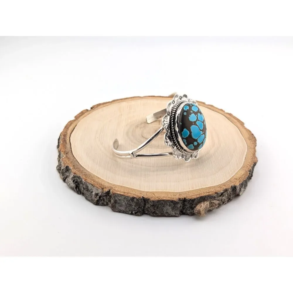 Navajo Pilot Mountain Turquoise Handcrafted Jewelry Sz.‎ 6.75in**